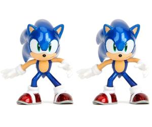 Jada-Sonic The Hedgehog Figuras Coleccionables 2.5" de Personajes de Videojuego, Surtido: Sonic, Tails, Knuckles, Shadow. Envío Aleatorio. (253251041) (Paquete de 2)