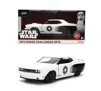 Jada Star Wars Stormtrooper 2014 Dodge Challenger SRT8 Modelo fundido a presión - Escala 1:32 Hollywood Rides Toys, coche de juguete coleccionable para fanáticos de Star Wars