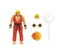 Jada - Street Fighter 2 Figura articulada de Ken 15cm, Coleccionable, con Manos y Cabeza Intercambiables, Accesorios, 20 Puntos articulados, A Partir de 13 años (253252029)
