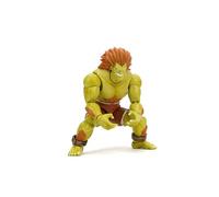 Jada Street Fighter II Blanka - Figura de acción de lujo, escala 1:12, altamente articulada, manos y cabeza intercambiables, accesorio eléctrico de trueno, 7 pulgadas de alto, coleccionable de