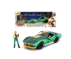 Jada- street fighter ii, cammy chevrolet 1969 corvette, escala 1:24, e