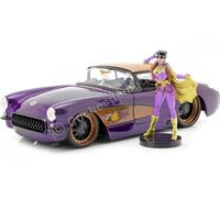 Jada Toys 1: 24 1957 Chevy Corvette W/Batgirl Figure (Blue) Ba (Importación USA)