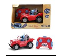 Jada Toys 1:32 RC Disney Stitch Buggy - Coche de control remoto de función simple con figura de puntada integrada y cuerpo de 5.5 pulgadas - Vehículo RC apto para niños