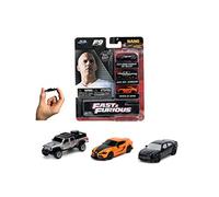 Jada Toys 253201003 Fast & Furious Juego de 3 Coches coleccionables C Nano Jeep Gladiator, 2019 Dodge Charger SRT Hellcat-Widebody, 2020 Toyota Supra, 4 cm, a Partir de 3 años