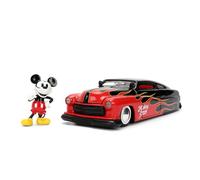 Jada Toys Auto Mercury Coupé 1951 (19 cm) con Figura de Mickey Mouse (7 cm) - Modelo de Coche con Piezas para Abrir, Juego de Juguetes de Metal para Fans y coleccionistas a Partir de 8 años