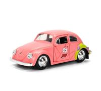 Jada Toys Bob Esponja Patrick 1959 VW Beetle (14 cm) | Modelo de coche 1:32, vehículo de metal con rueda libre y puertas de apertura para fans de Bob Esponja, a partir de 8 años