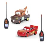 Jada Toys Cars RC Autos Lightning Mcqueen & Hook (Mater) de Disney Pixar Cars - 2 Coches teledirigidos a Partir de 4 años, RC Single-Drive Twin Set para niños, máx. 6 km/h, Cada uno de 14 cm