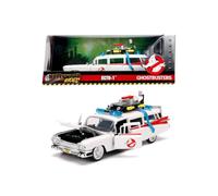 Jada Toys Coche coleccionable ECTO-1 Cazafantasmas 1:24 metálico, puertas, capó y maletero abatibles