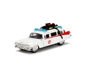 Jada Toys Cazafantasmas ECTO-1 metálico, Escala 1:32, Modelo Coleccionable con Puertas abatibles y Detalles Interiores, réplica Oficial de la película para Fans Desde 8 años (9399748314R01)