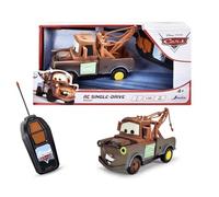 Jada Toys - Coche Radiocontrol Cars Mater, Escala 1:32, 27 MHz, Alcance 10 m, Función Adelante Recto y Atrás en Curva, 14 cm, para Niños +4 Años (203081009)