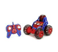 Jada Toys Coche teledirigido de Spider-Man (20 cm) - Coche teledirigido con 5 ruedas para deriva de pie y acción de 360°, Marvel juguete para niños a partir de 5 años, con luz, incluye batería y pilas