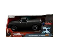 Jada Toys - Coche teledirigido Fast and Furious RC 1967 Chevrolet EL Camino R/C (Negro) - Coche teledirigido de Fast & Furious 10, 1:24 (20 cm), 2,4 GHz, hasta 8 km/h, Coche de Juguete a Partir de 6