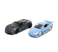 Jada Toys - Coches Fast and Furious (Juego de 2) - Brian's Porsche 911 GT3 RS & Shaw's McLaren 720S 2017-2 Legacy Series - Coches con Puertas de Apertura, 1:32, 19 cm, a Partir de 8 años, Wave 1, Set