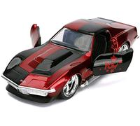 Jada Toys DC Comics 1:32 Harley Quinn 1969 Chevy Corvette Stingray Die-cast Car, Toys for Kids and Adults