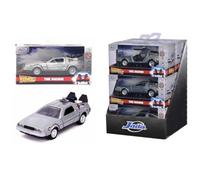 Jada Toys Delorean Regreso al Futuro II metálico, Escala 1:32, Modelo Coleccionable con Puertas abatibles Tipo ala de Gaviota, réplica Oficial de la película para Fans Desde 8 años (9332185314R00)