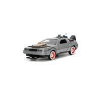 Jada Toys Delorean Regreso al Futuro III metálico, Escala 1:32, Modelo Coleccionable con Puertas abatibles Tipo ala de Gaviota, réplica Oficial de la película para Fans Desde 8 años (9332290314R00)