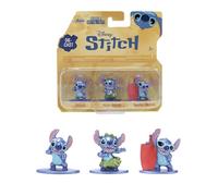 Jada Toys Disney Stitch Figuras (3 unidades) - Juego de 3 figuras coleccionables de Lilo & Stitch (Stitch, Hula Stitch, Surfer Stitch), figuras de nanometal para fans y niños a partir de 8 años, 4 cm