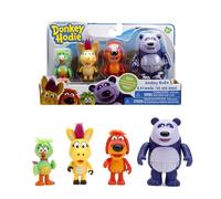 Jada Toys Donkey Hodie and Friends - Juego de 4 Figuras de Burro Hodie, Bob Dog, Pato Pato y Panda Morado de 2.5 a 3 Pulgadas