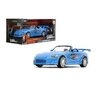 Jada Toys Fast & Furious 1:24 Honda S2000 (diseño azul de Mia) - Coche modelo fundido a presión, exterior detallado, réplica de película auténtica, juguete coleccionable - A partir de 8 años, azul