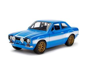 Jada Toys Fast & Furious Brian's 1974 - Coche de Juguete para Ford Escort (Escala 1:24), Color Azul