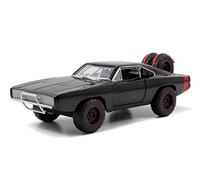 Jada Toys Fast & Furious Dom's 1970 Dodge Charger Offroad - Modelo de Tuning a Escala 1:24, Puertas Abiertas, capó, Color Negro