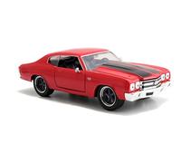 Jada Toys- Fast & Furious Chevy Chevelle 1970 Dom's SS 1970-Coche de Juguete de Die-Cast, Puertas Abiertas, Maletero y capó, Escala 1:24, Color Rojo (253203009)