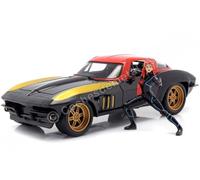 Jada Toys JA31749 1:24 1966 - Figura de Chevy Corvette y Black Widow