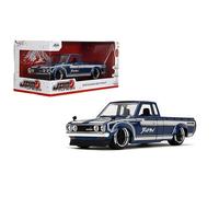 Jada Toys JDM Tuners Datsun 620 Pickup a Escala 1:24 Fundido a presión 1972 - Puertas de Apertura, Interior detallado, neumáticos de Goma, Coleccionable para Mayores de 8 años (Azul Brillante)