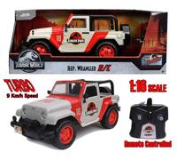 Jada Toys JURASSIC PARK 1992 Jeep Wrangler YJ Sahara Modelo 1/16 Control Remoto