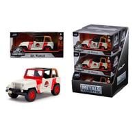 Jada Toys Jurassic Park Jeep Wrangler metálico, Escala 1:32, Modelo Coleccionable con Puertas abatibles y Rueda Libre, réplica Oficial de la película, para Fans Desde 8 años (9332129314R00)