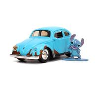 Jada Toys Lilo & Stitch 1/32 Hollywood Rides Blue Volkswagen Beetle con Figura