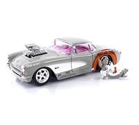 Jada Toys Looney Tunes 1/24 Hollywood Rides 1957 Chevrolet Corvette con Bugs Bunny Figura
