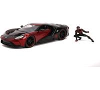 Jada Toys Marvel 1:24 2017 Ford GT Coche De Fundición Con 2.75" Miles Morales...