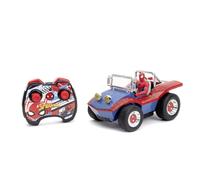 Jada Toys Marvel Spider-Man RC Buggy (19 cm) con Figura de Spider-Man - Coche teledirigido con Mando a Distancia y función Turbo para niños a Partir de 6 años, máx. 9 km/h