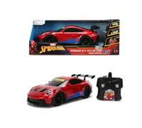 Jada Toys Marvel Spider-Man RC Porsche 911 GT3 RS (992) (1:16) | Coche teledirigido turbo de 2,4 GHz 39 cm, carga USB, a partir de 6 años, incluye mando a distancia