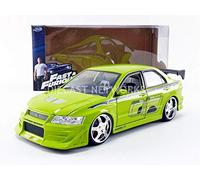 Jada Toys - Miniatura de Coche Mitsubishi Lancer EVO VII Brian Fast and Furious (Escala 1/24, 99788 Gr, Verde