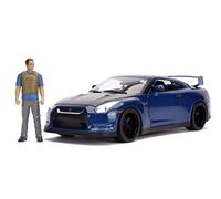 Jada- Nissan GT-R R35 Rápido y furioso Coche en Miniatura de colección, Color Azul (31142BL)