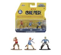 Jada Toys One Piece Netflix Luffy Nami Zoro Nano Metalfigs - Juego de 3 figuras fundidas a presión serie 1
