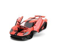 Jada Toys - Pink Slips 1:24 Ford GT (2017) - Coche de Juguete Grande (20,3 cm) de Metal con Neumáticos de Goma y Piezas de Apertura, Coche para Adultos y niños a Partir de 8 años. (253293001)