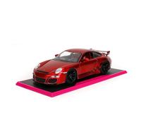 Jada Toys Porsche 911 GT3 (997) Pink Slips (1:24) - Modelo de Coche de Metal con Puertas Que se abren, capó y Maletero, Coleccionable para niños y Fans a Partir de 8 años