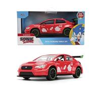 Jada Toys Sonic Auto Subaru WRX STI (Aprox. 13,5 cm) - Modelo de Coche de Metal con Puertas Que se abren, Modelo Subaru 2016 en diseño Sonic vehículo de Juguete para Aficionados y niños a Partir de 8