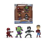 Jada Toys Spider-Man Metalfigs Wave 5 - Figuras fundidas a presión de 6.35 cm (Peter Parker, Symbiote Spider-Man, Green Goblin, Spider-Man)