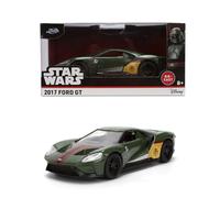 Jada Toys Star Wars Coche 2017 Ford GT Boba Fett (Aprox. 13,5 cm) - Modelo de vehículo de Metal a Escala 1:32 con Puertas para Abrir, Juguete Inspirado en la película para coleccionistas y niños a
