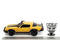 Jada Toys Transformers Bumblebee Auto (T7) - 1977 Chevrolet Camaro de Transformers 7: El Ascenso de Las Bestias, Modelo de Coche a Partir de 8 años con Moneda Coleccionable, 1:24, 20 cm, Amarillo