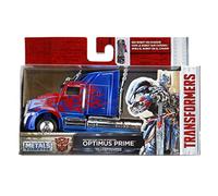 Jada Toys Transformers T5 Optimus Prime, Western Star 5700 Ex Phantom - Coche de Juguete de Die-Cast, Escala 1:32, Color Azul y Rojo