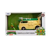 Jada Turtles Party Wagon 1:24 Coche Fundición a Presión o Regalo y para Colección para Niños y Adultos, Amarillo/Verde