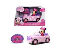 Jada - Coche teledirigido Minnie Mouse Roadster 19cm - Rosa con lunares, incluye figura