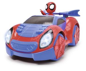 Jada- Vehículo Radio Control Spidey- Web Racer con Figura de Spidey, Escala 1:18, Color Rojo (203225000)