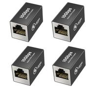 Jadaol Acoplador RJ45 con certificación UL de 10 Gbps blindado, contactos chapados en oro, extensor Ethernet en línea de aleación de aluminio, adaptador hembra a hembra compatible con PoE para cables