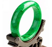 Jade Bangle for Women Genuine Green Birmania Natural Jadeite Bracelet Gift For Girls Healing Buena suerte con joyería de certificado (tamaño: 60 mm)